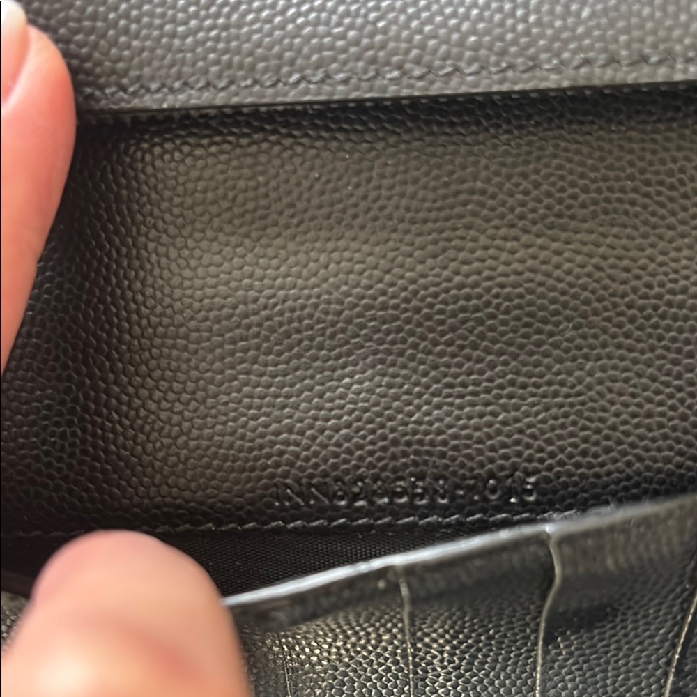 Saint Laurent Paris Zip Around Wallet in Embossed Leather EUC - Picture 6 of 9